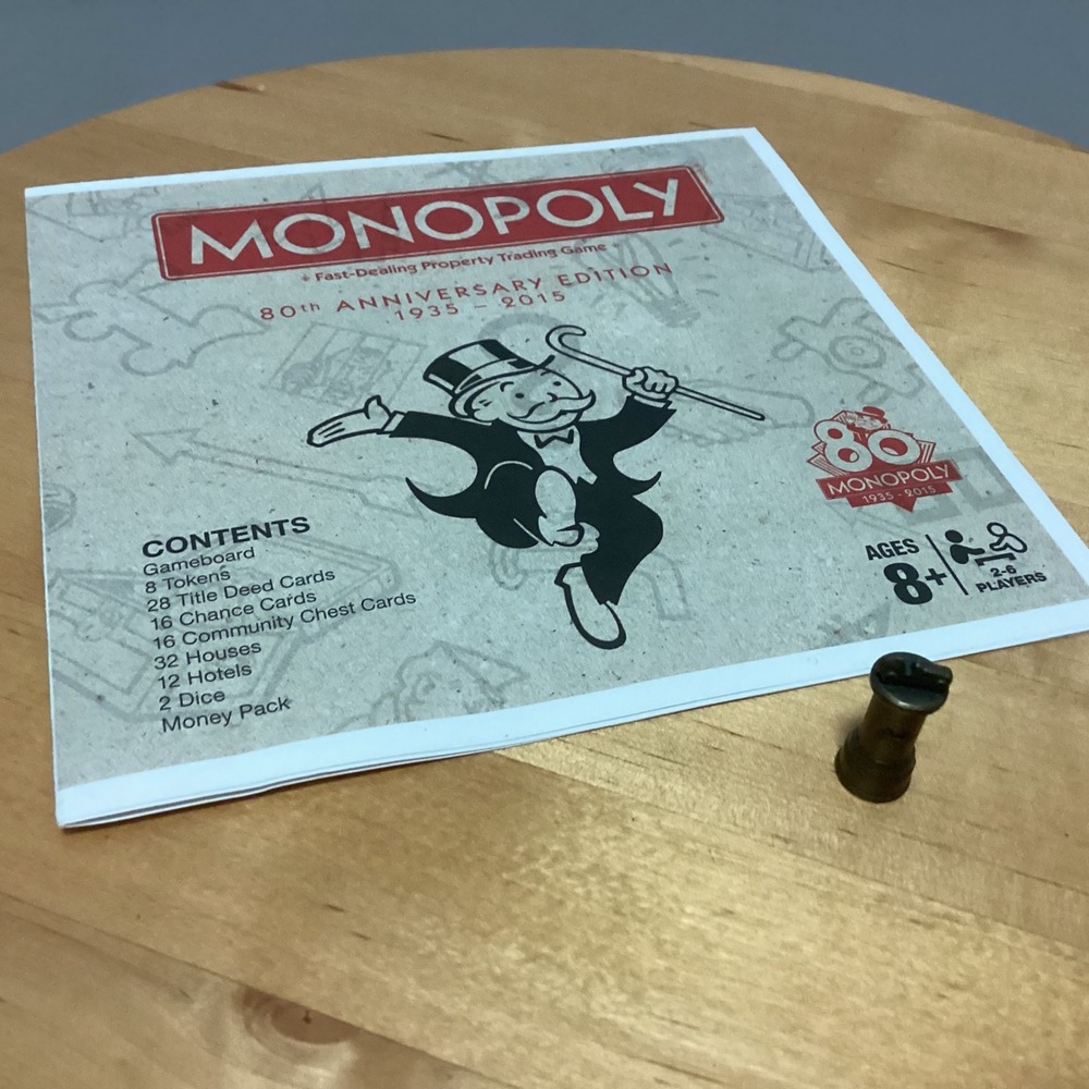 Monopoly 80th Anniversary Edition Game Piece Token Bronze Car Trophy Replacement